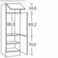 Hochschrank für integrierten Kühlschrank mit 88,0 cm Nischenhöhe [2/35]