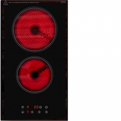 Kochfeld autark Glaskeramik mit 2 Kochzonen und Digital Timer Kochfeld autark Glaskeramik mit 2 Kochzonen und Digital Timer