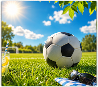 Sommer Aktion mit Fussball